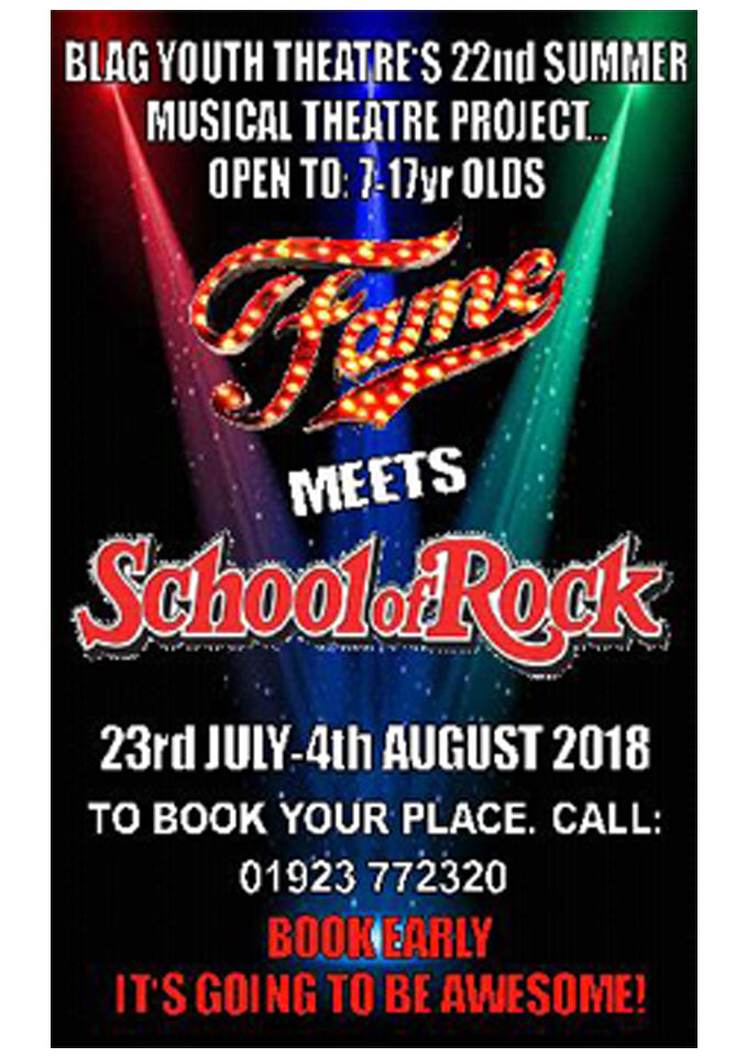 Fame meets School Of Rock poster